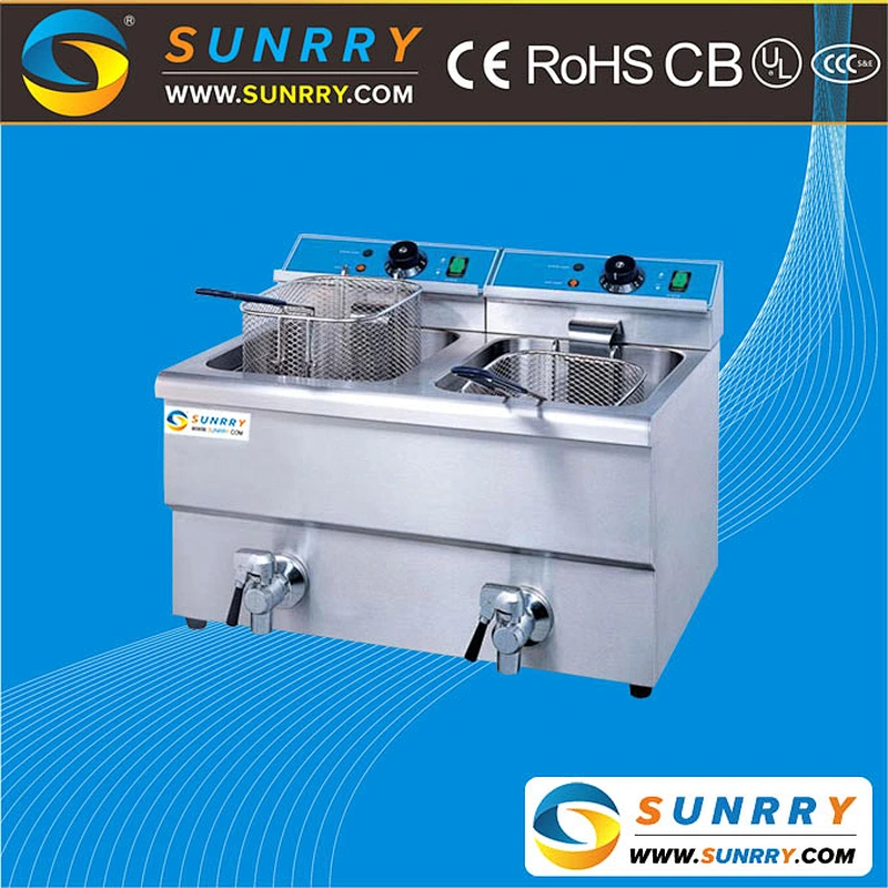 High Quality Counter Top Stainless Steel Electric Potato Twist Deep Fryer