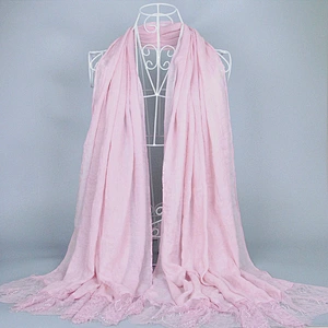 Chinese custom print long muslim hijab silk scarf
