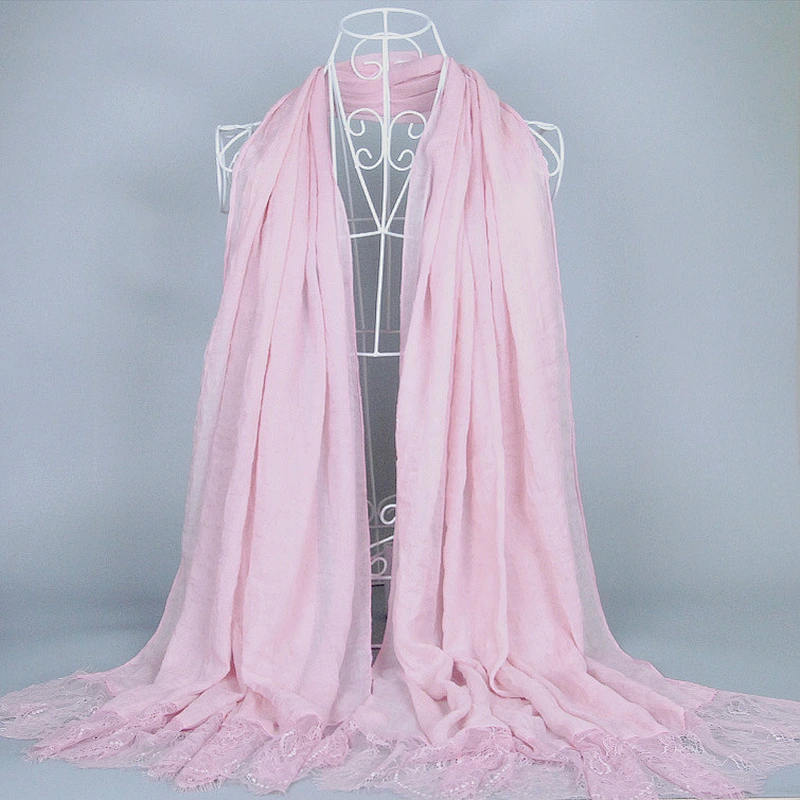 Chinese custom print long muslim hijab silk scarf
