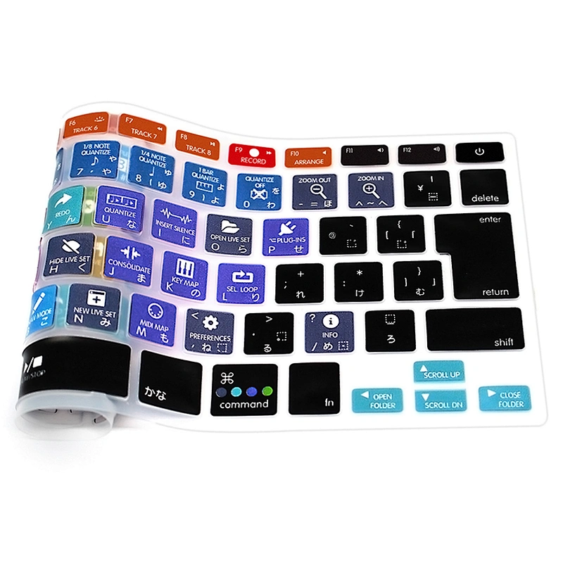 Hot Selling 2019 Amazon Durable Ableton Live Silicone Shortcuts Keyboard Skin For Macbook Pro 13