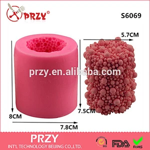 Bubble shape silicone mold for soap cylinder-shaped silicone mold