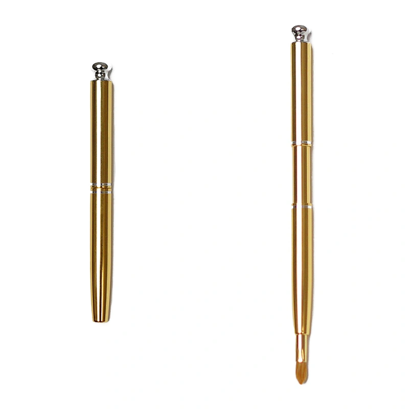 Professional custom logo makeup brush retractable mini lip brush for makeup