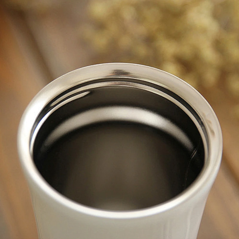 Wholesale Customized Logo Couple Coffee Cup Double Wall Vacuum Flask Stainless Steel Car Insulation Cup