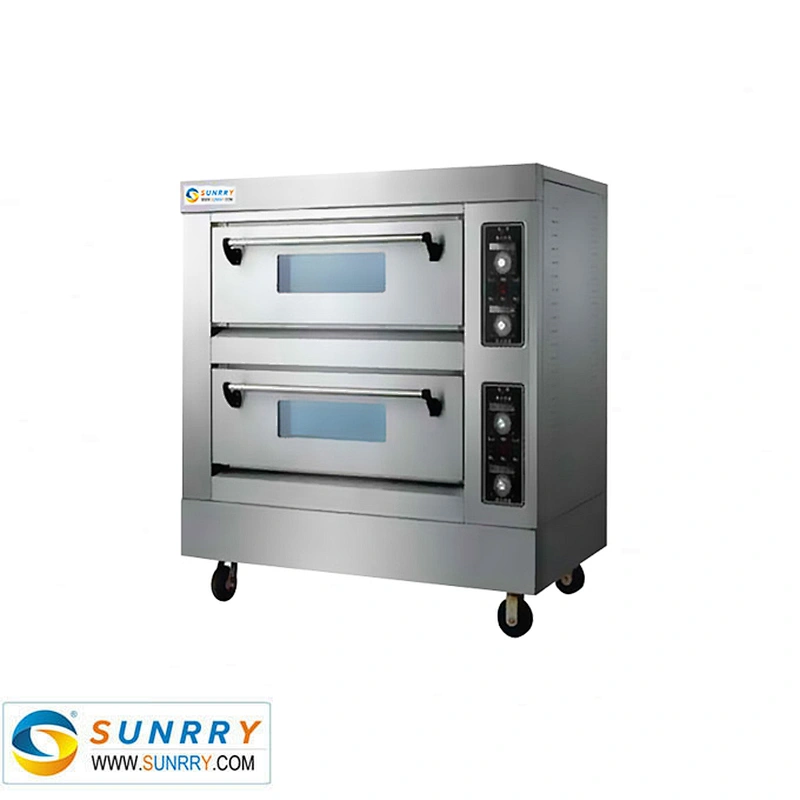 Hot sale energy saving stainless steel 2 decks 4 trays commercial bread pizza oven lighting machine for hotel & restaurant