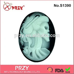 skull lady desin silicone soap molds