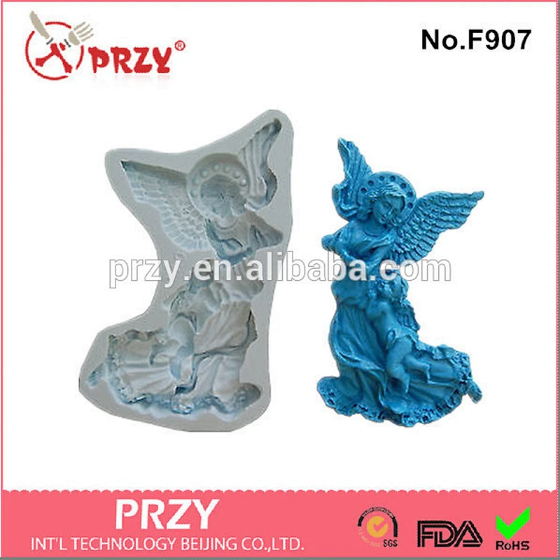 F907 PRZY silicone angel cake decorating fondant mold