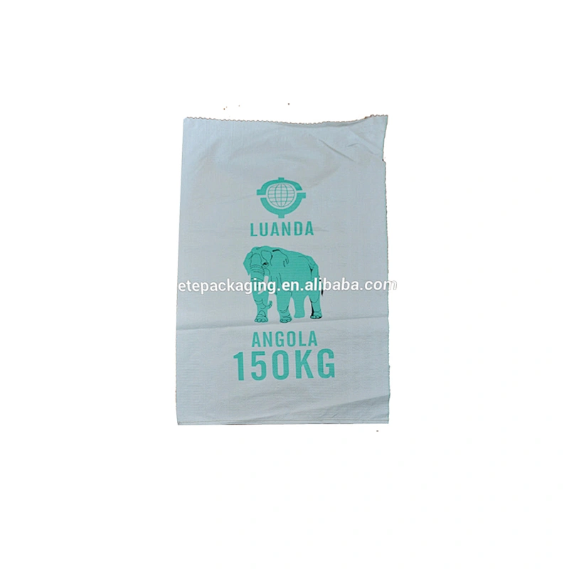 Widespread use strong white plastic packaging sack 150kg animal baby feed bag
