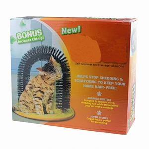 PURRFECT NEW KITTY ARCH CAT MEOW GROOMER SCRATCHER CLEANER BRUSH MASSAGE