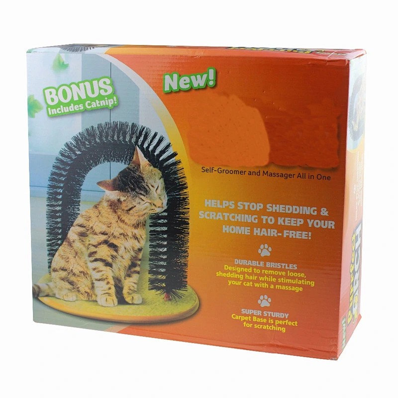 PURRFECT NEW KITTY ARCH CAT MEOW GROOMER SCRATCHER CLEANER BRUSH MASSAGE