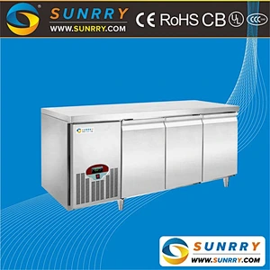 CE approved stainless steel refrigerator work table for sale (SY-RT480L SUNRRY)