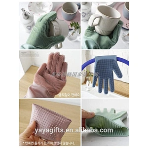 Silicon Dish Scrubber Glove 100% Food Grade Cleaning Dishwashing USA