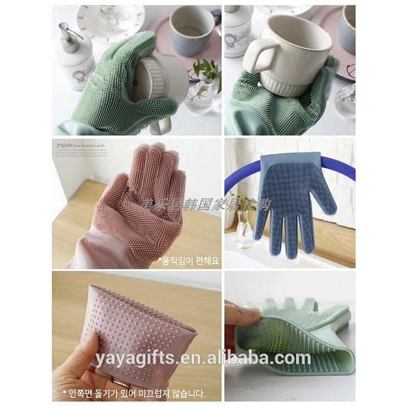 Silicon Dish Scrubber Glove 100% Food Grade Cleaning Dishwashing USA