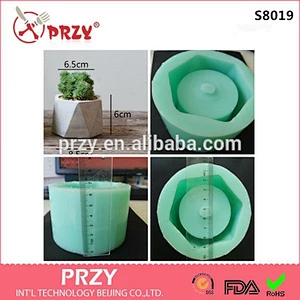 przy brand geometric concrete flower pot molds silicone making concrete vase silicone mold