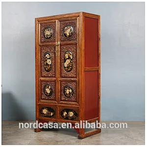 Chinese antique cabinet antique painted carved furniture
