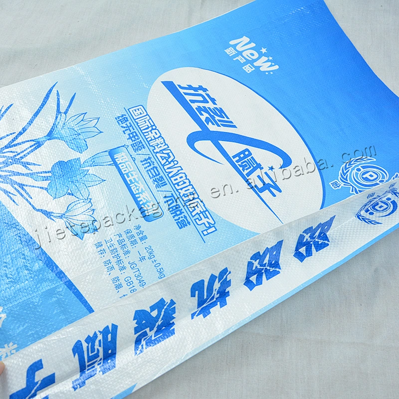 Construction industrial use white plastic pp woven cement packaging bag 20kg 25kg for mortar,wall putty,gypsum powder