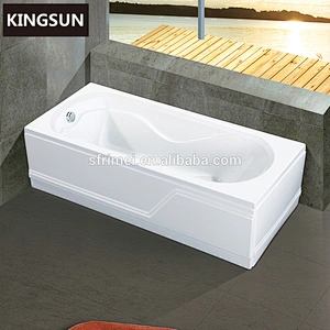 Chinese Concrete Acrylic Shallow Corner Stainless Steel Sitting Bathtub 2m