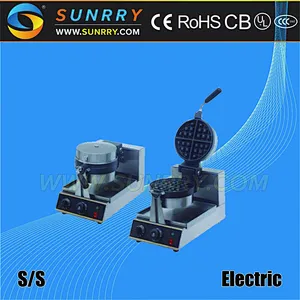Electric interchangeable plate waffle maker with round shape plate rotary waffle maker (SUNRRY SY-WM25C)