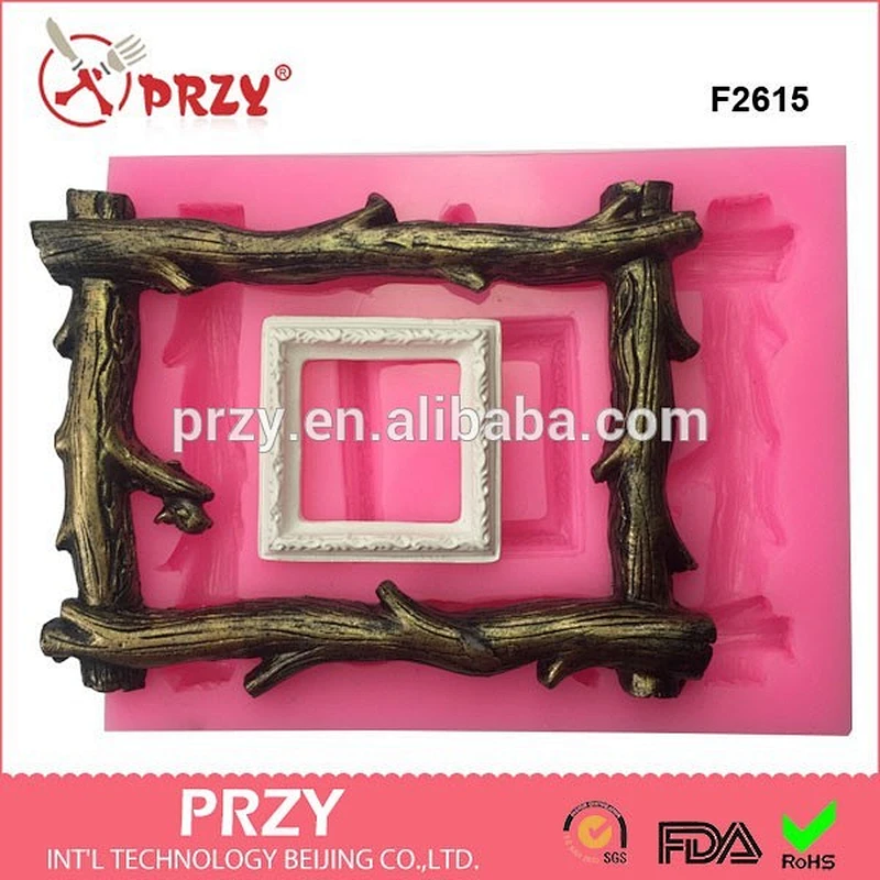 F2613 Framework fondant molds silicone mold frame cake decoration silicone mold