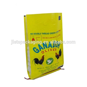 laminated and printed virgin transparent plastic pp woven rice packaging bags