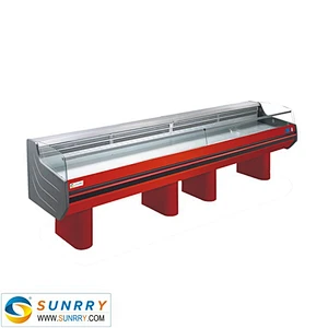 New design air cooling horizontal mini fridge display fridge freezer for meet display in supermarket (SUNRRY SY-FMS2500S)