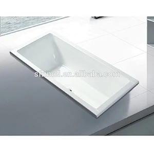 1800 double drop-in square simple low price chinese bathtub