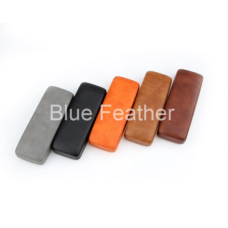 Eco-friendly Simple Solid Color PU Hard Glasses Box for Men