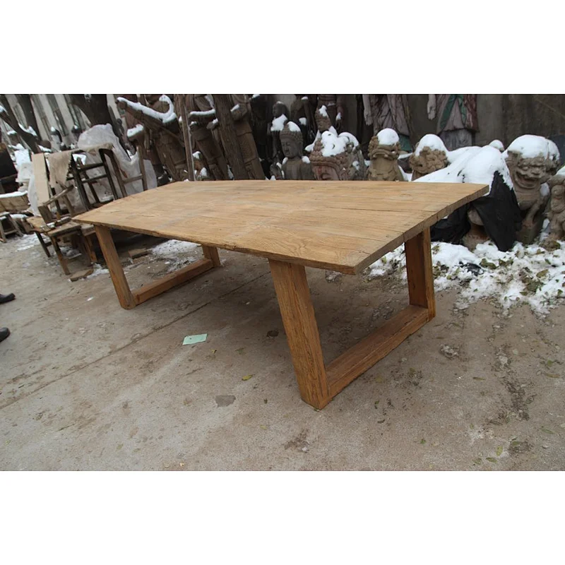 Chinese rustic dinning table U leg