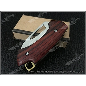 Rosewood Handle Hunting Knife D2 Knife Folding Pocket Knife