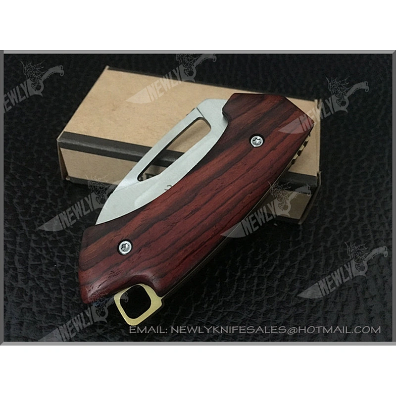 Rosewood Handle Hunting Knife D2 Knife Folding Pocket Knife