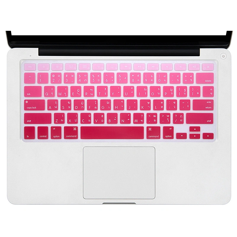 custom rainbow silicone keyboard cover Keyboard Protector for macbook thai keyboard Pro Retina Display 13