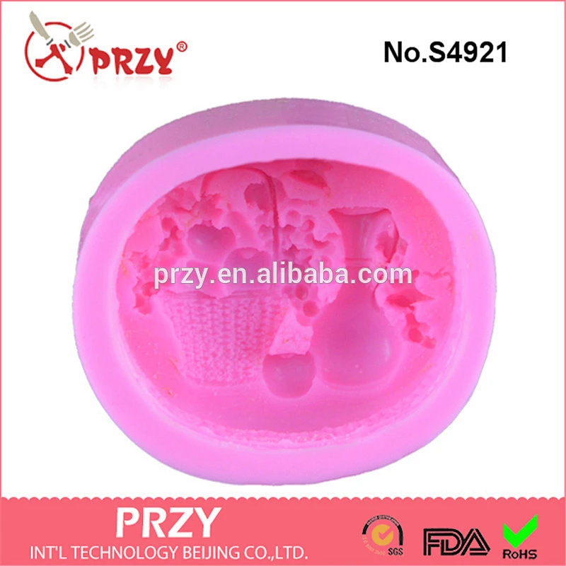 S4921 oval shaped silicone soap mold Fruit vase soap mold silicone molds
