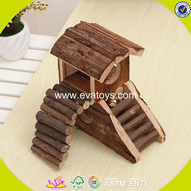 2018 New design wooden mini hamster pet house lovely wooden mini hamster pet house popular wooden mini pet house W06F018