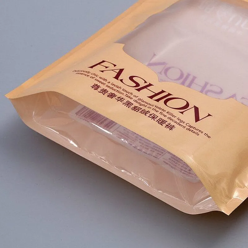 Custom yellow pink self-styled packaging bag for pantyhose packaging
