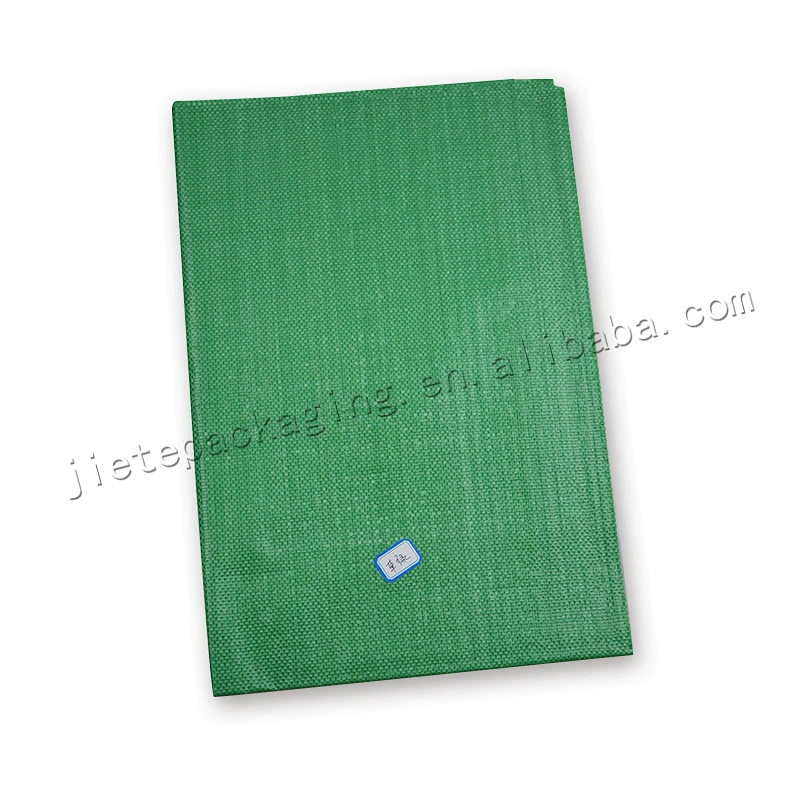 Green plastic packaging bag pp woven fabric sack for paddy,corn,feed