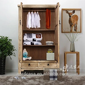 chinese antique furniture elm wood large closet wardrobe cabinet