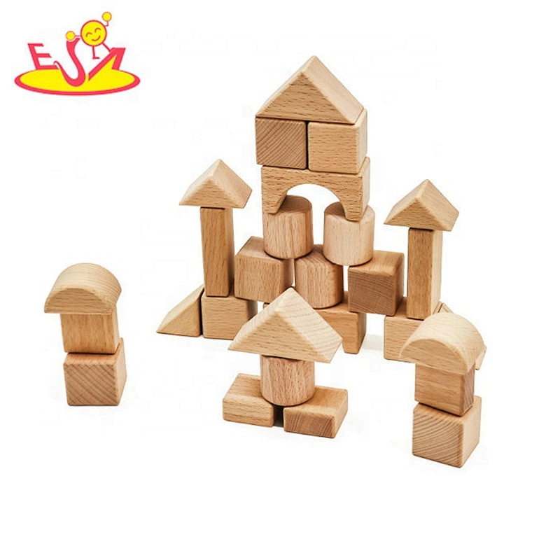 2019 Top sale 28 pieces kids wooden building blocks toys for wholesale W13A172
