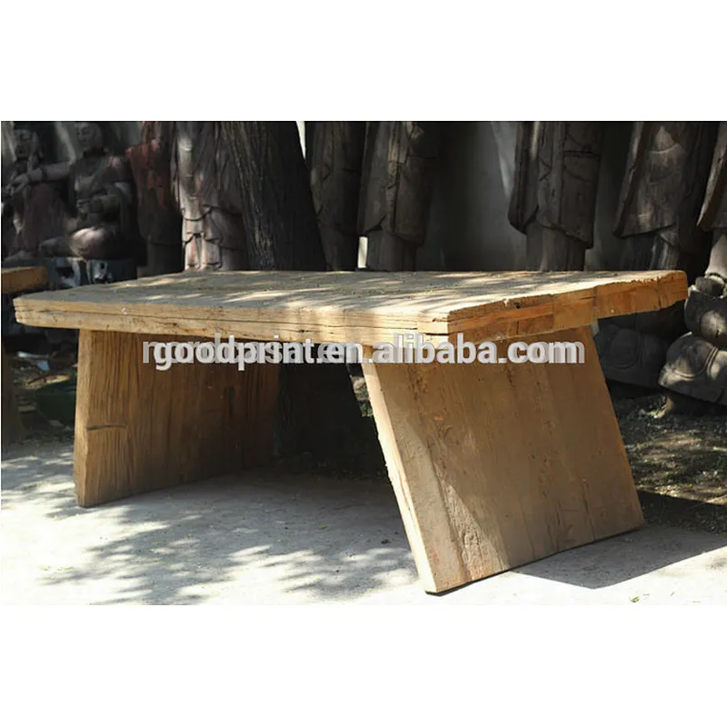 Dining Room Furniture Rustic Wood Square Top Recycled Furniture Dining Table