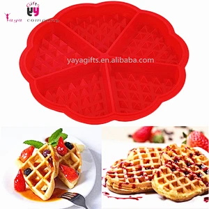 Microwave Safe Red Waffle Mold Silicon Cake Pan Mold