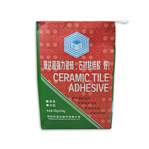 Glue packaging kraft paper bag with valve port and block bottom