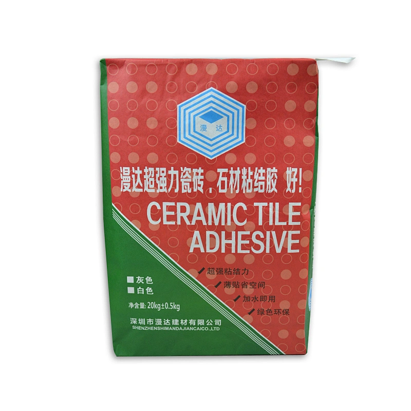 Glue packaging kraft paper bag with valve port and block bottom