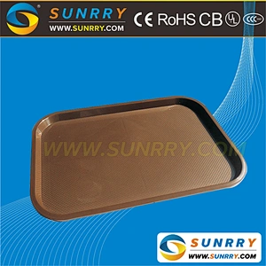 Fashionable First Rate High Quality Mess Tray and fast food pan Coffee/Turkey Red/Black hot food serving tray (SY-FFT19C SUNRRY)