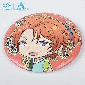 Custom badge clip safety pin/anime button badge/tin button badge round