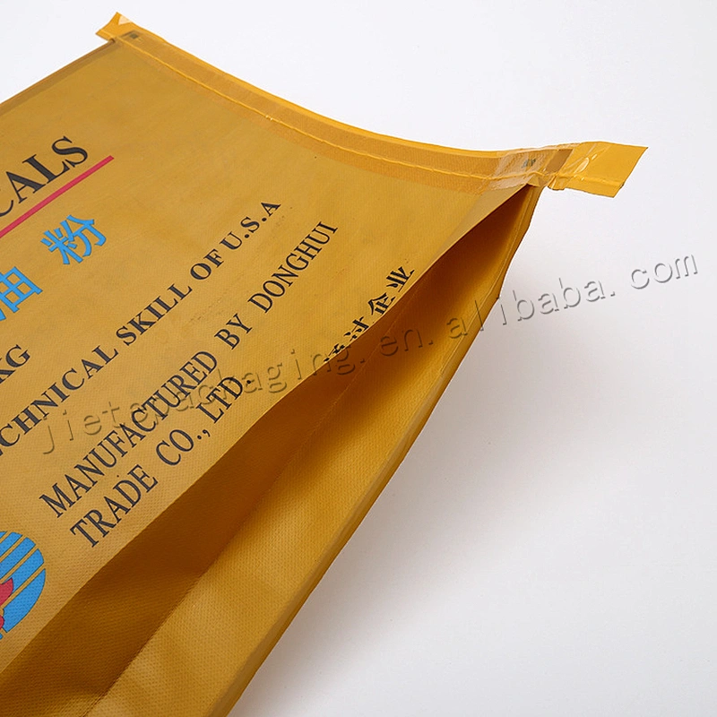 Customized 25kg bopp laminated pp woven chemical 25kg kraft paper cement bag size