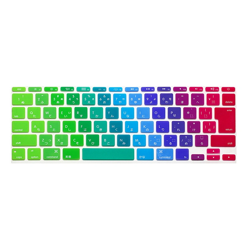 Silicone japanese watercolors Keyboard Skin custom silicone keyboard cover for mac book air 11 inch cover Japanese Version