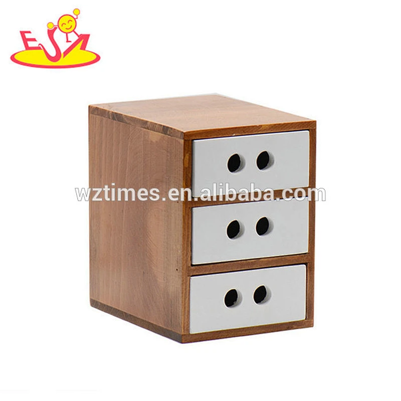 Wholesale high quality 3 layers wooden cabinet drawers easy to pull out W08C258
