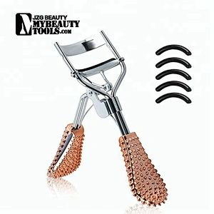 Gold stainless steel heated longer eyelash curler