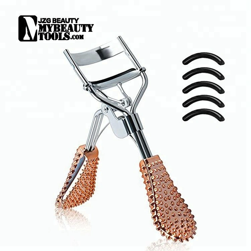 Gold stainless steel heated longer eyelash curler