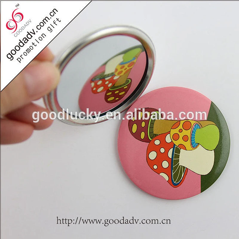 Make your own logo tin pocket mirror beautiful hand mirror