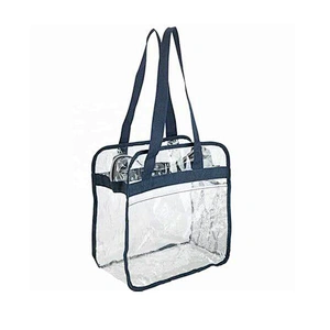 Customized transparent PVC clear plastic bags with zipper