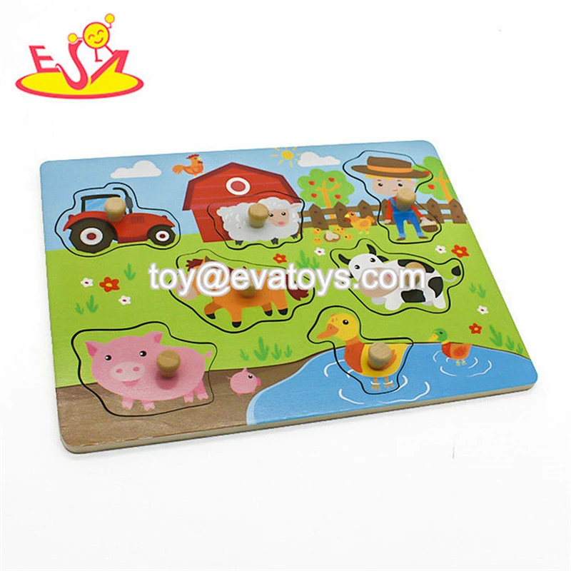 New arrival first educational wooden peg puzzles for children W14M148